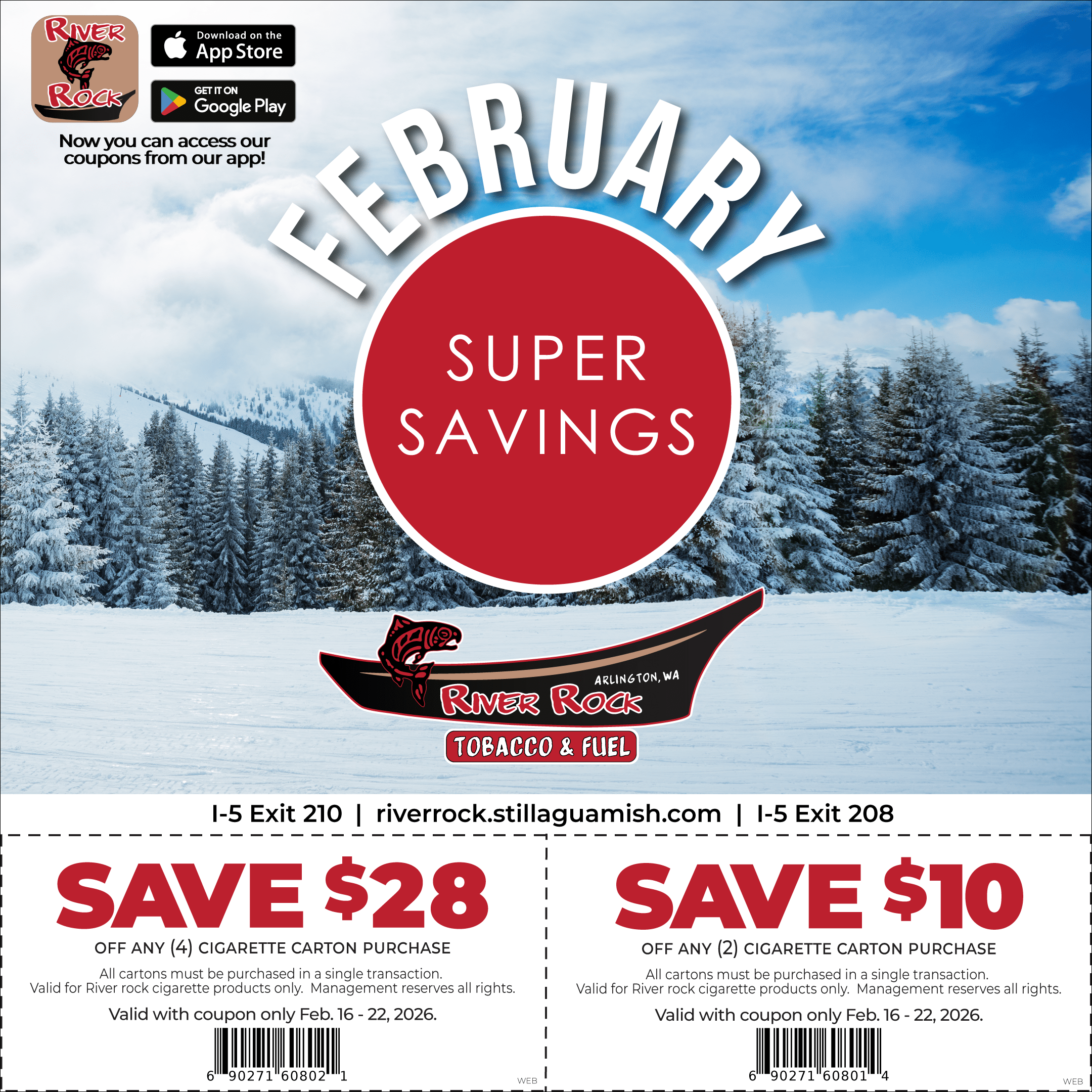 River Rock Tobacco Fuel & Spirits February 2026 coupon